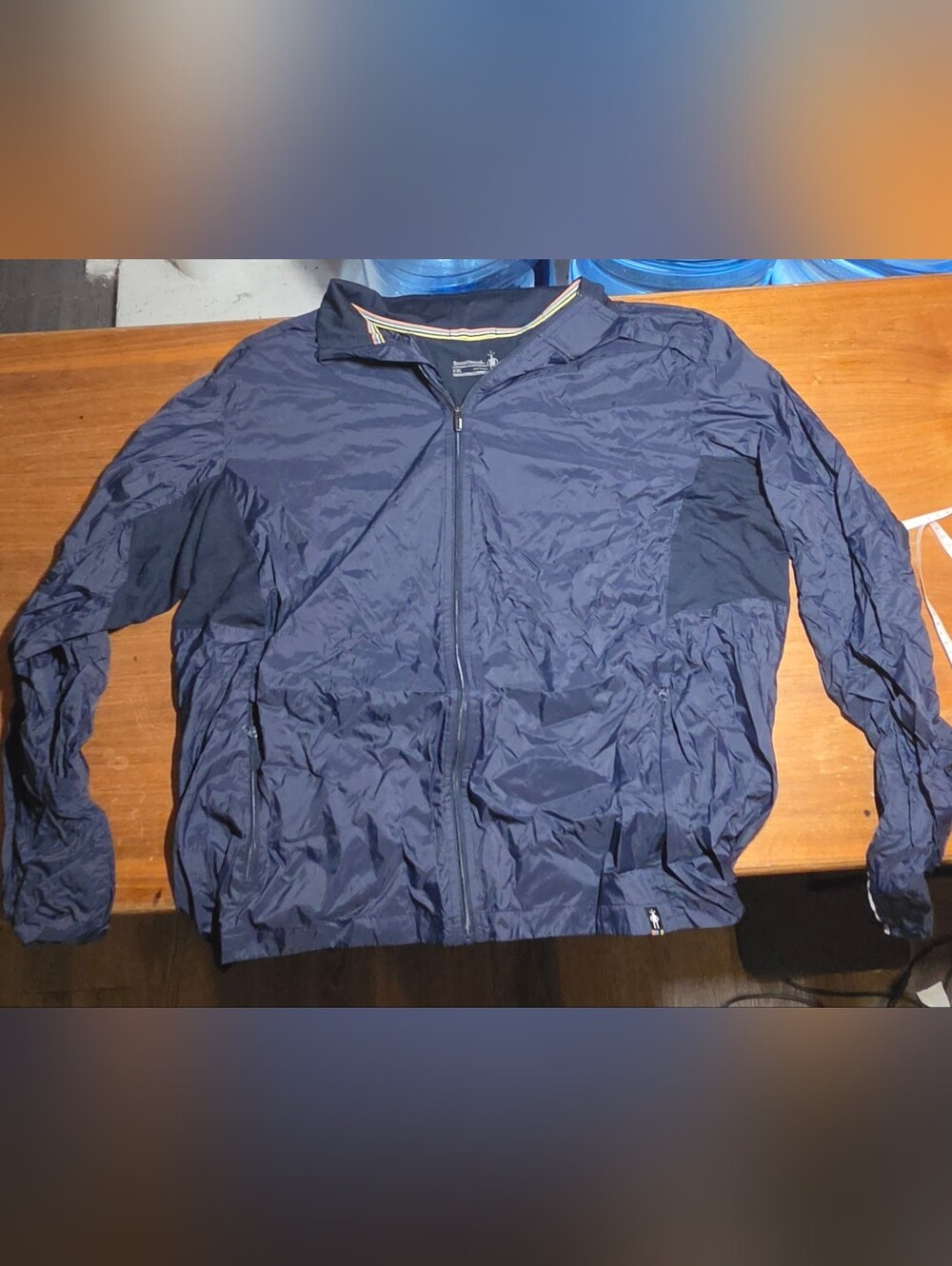 Smartwool Merino Sport Ultra Light full-zip jacket in size XXL. Navy Blue
